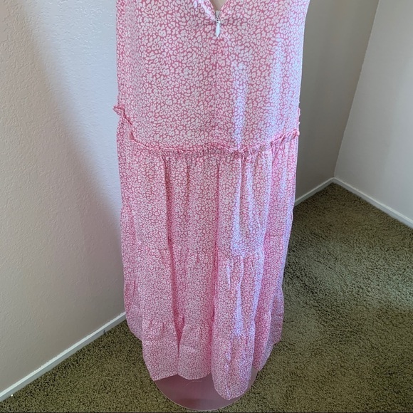 Top-shop NWT Floral Print Tiered Satin Prarie Slip Spring Summer Dress Size 8 - Picture 7 of 11